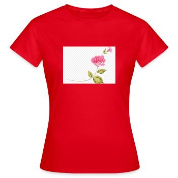 Flower - Women's T-Shirt - red - Front - AI Model Female 172 dark (172cm)