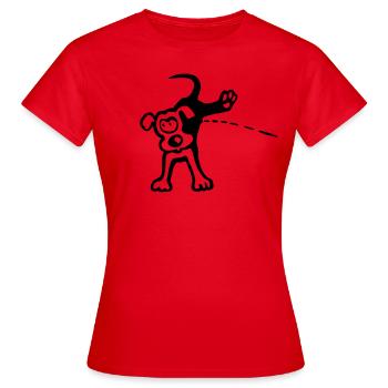 Peeing Paul - Women's T-Shirt - red - Front - AI Model Female 172 dark (172cm)