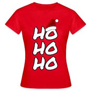 Frohes Fest - Frauen T-Shirt - Rot - Vorne - AI Model Female 172 dark (172cm)
