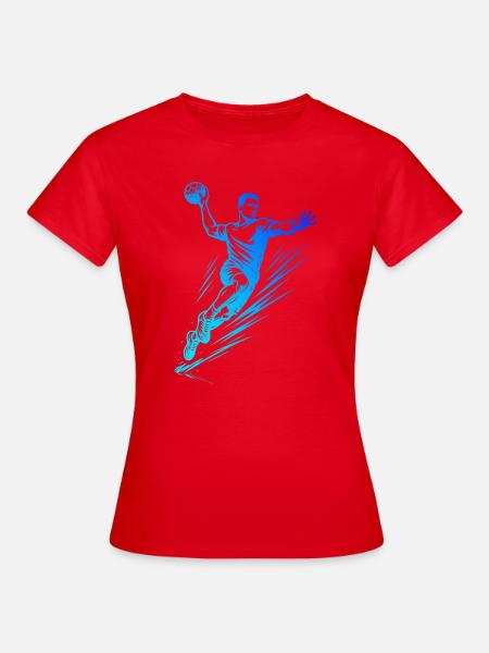 Handball Stil für jeden Anlass für Männer - Frauen T-Shirt - Rot