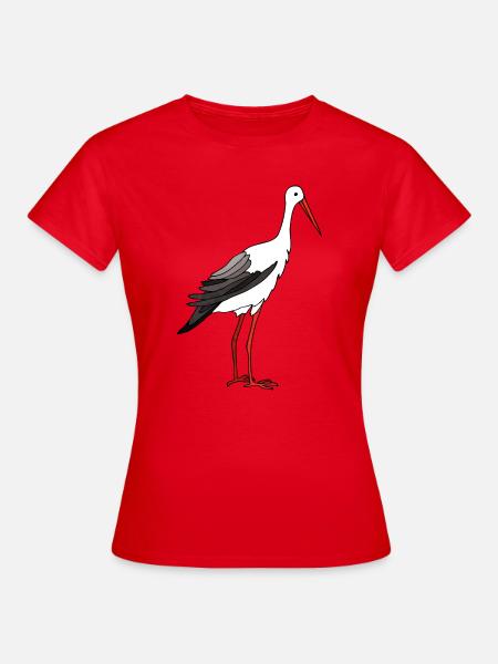 Storchvogel - Frauen T-Shirt - Rot