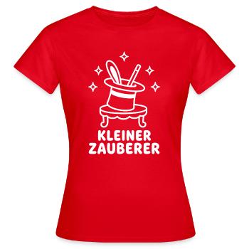 Kleiner Zauberer – Magie Zaubertrick Kinder Vektor - Frauen T-Shirt - Rot - Vorne - AI Model Female 172 dark (172cm)