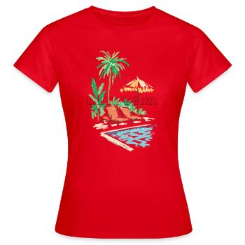 Journées calmes - T-shirt Femme - rouge - Devant - AI Model Female 172 dark (172cm)