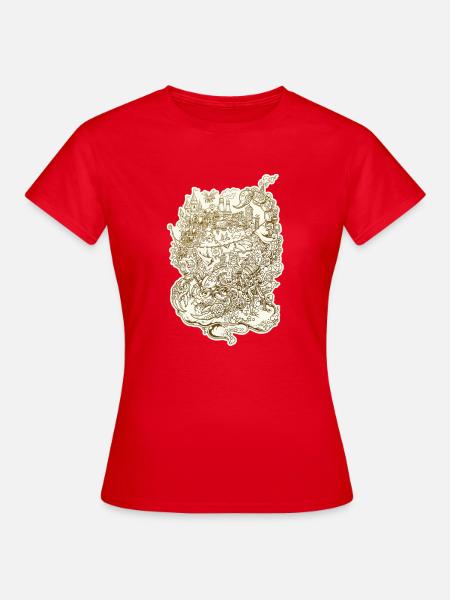 Doodle Skorpion - Frauen T-Shirt - Rot