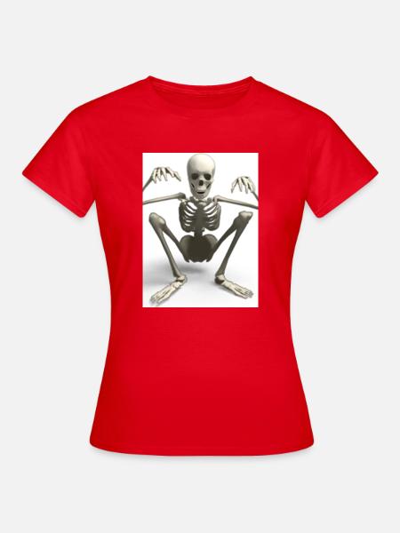gruseliges Skelett - Frauen T-Shirt - Rot