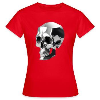 Chrome Skull - Women's T-Shirt - red - Front - AI Model Female 172 dark (172cm)