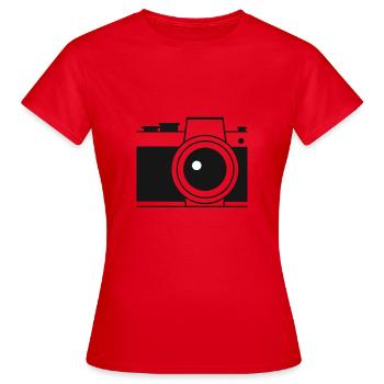 appareil photo - T-shirt Femme - rouge - Devant - AI Model Female 172 dark (172cm)