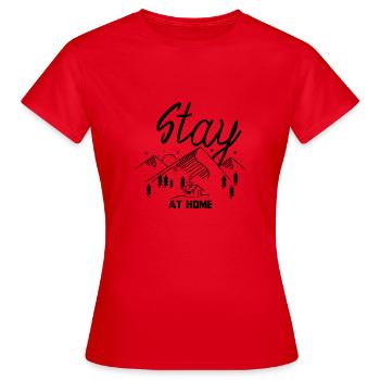 rester à la maison rester sauvage style quarantaine - T-shirt Femme - rouge - Devant - AI Model Female 172 dark (172cm)