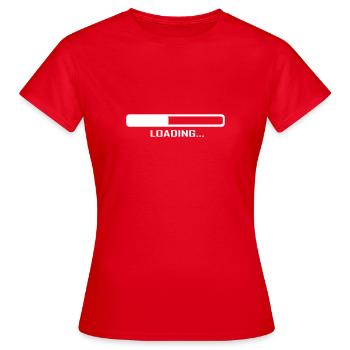 Loading Bar - Computer - Women's T-Shirt - red - Front - AI Model Female 172 dark (172cm)