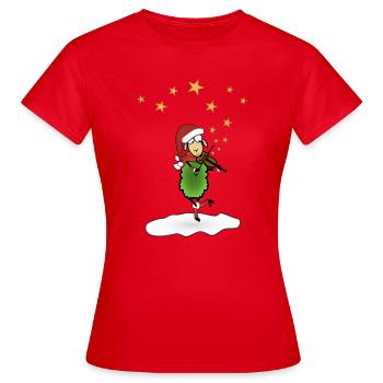 Musique folklorique de Noël - T-shirt Femme - rouge - Devant - AI Model Female 172 dark (172cm)
