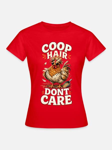 COOP HAIR DONT CARE - Frauen T-Shirt - Rot