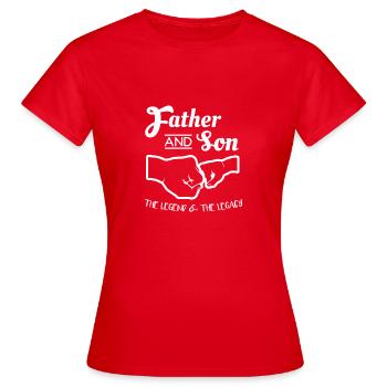Father and Son Gift Father and Son Fists - Women's T-Shirt - red - Front - AI Model Female 172 dark (172cm)