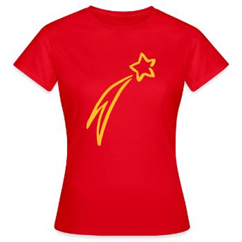 Étoile étoile de Bethléem cadeau de Noël - T-shirt Femme - rouge - Devant - AI Model Female 172 dark (172cm)