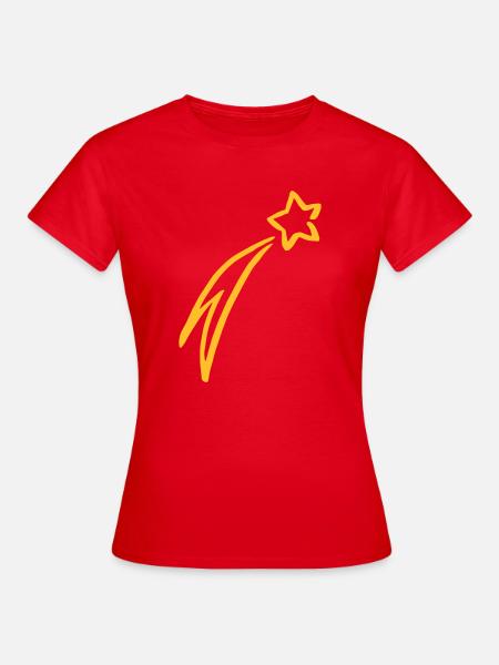 Sternschnuppe Stern Bethlehem Weihnachten Geschenk - Frauen T-Shirt - Rot