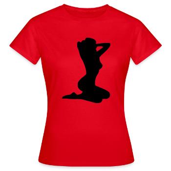 sexy - Women's T-Shirt - red - Front - AI Model Female 172 dark (172cm)