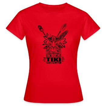 TIKI tribal polynesien - T-shirt Femme - rouge - Devant - AI Model Female 172 dark (172cm)