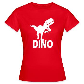 Dinosaure Dino - T-shirt Femme - rouge - Devant - AI Model Female 172 dark (172cm)