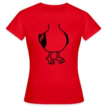 Couette de costume sans tête - T-shirt Femme - rouge - Devant - AI Model Female 172 dark (172cm)