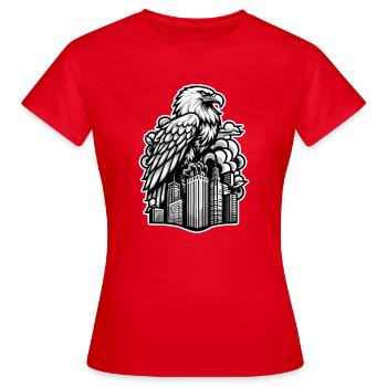 Illustration de contour d’aigle - T-shirt Femme - rouge - Devant - AI Model Female 172 dark (172cm)