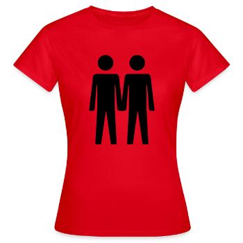 Two Guys - Women's T-Shirt - red - Front - AI Model Female 172 dark (172cm)