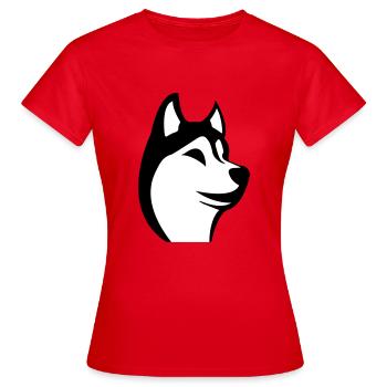 Husky - T-shirt Femme - rouge - Devant - AI Model Female 172 dark (172cm)