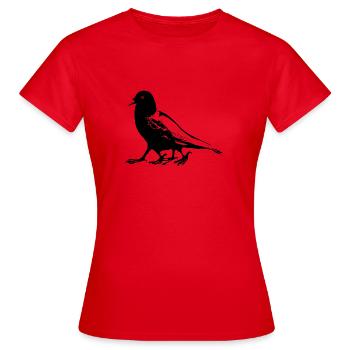corbeau quatre pieds - T-shirt Femme - rouge - Devant - AI Model Female 172 dark (172cm)