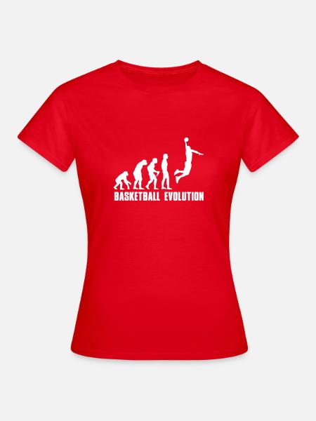 Basketball Evolution Dunk - Frauen T-Shirt - Rot