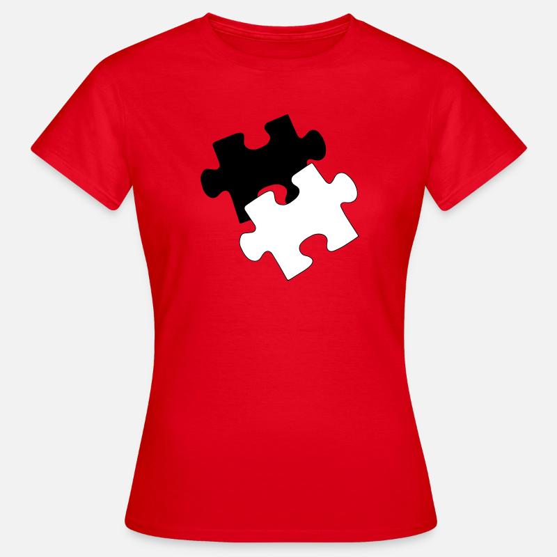 Puzzle - Frauen T-Shirt - Rot