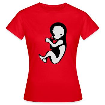 Pregnancy - Fetus - Baby - Women's T-Shirt - red - Front - AI Model Female 172 dark (172cm)