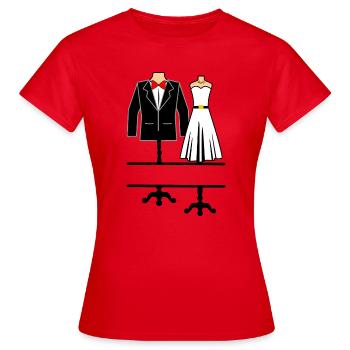 Clothing for bride and groom - Women's T-Shirt - red - Front - AI Model Female 172 dark (172cm)