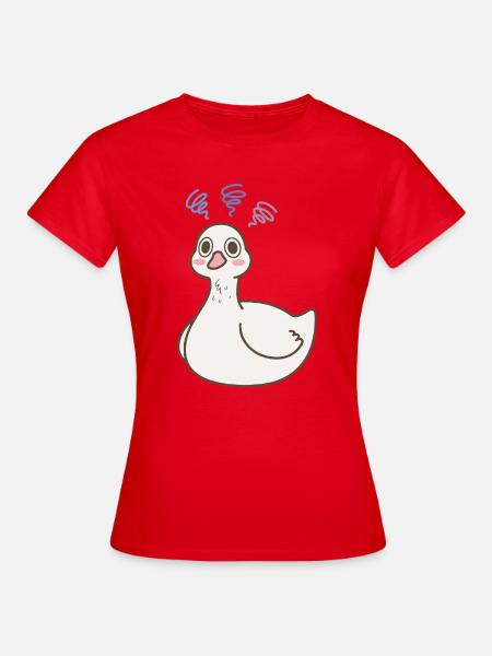 Quakende Spiralen-Ente - Frauen T-Shirt - Rot