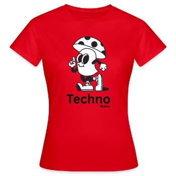 Mascotte du dessin animé Mushroom Panache - T-shirt Femme - rouge - Devant - AI Model Female 172 dark (172cm)
