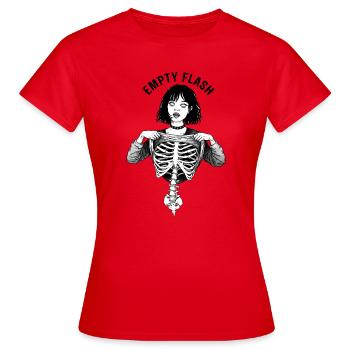 Leere Flash Skeleton - Frauen T-Shirt - Rot - Vorne - AI Model Female 172 dark (172cm)