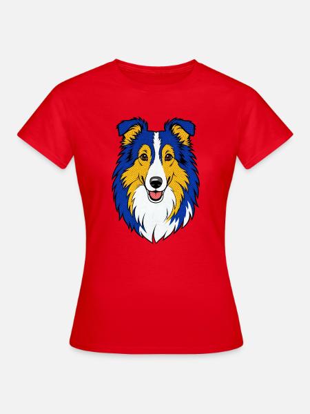 Collie - Frauen T-Shirt - Rot