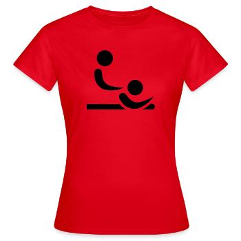 Physiothérapeute - T-shirt Femme - rouge - Devant - AI Model Female 172 dark (172cm)