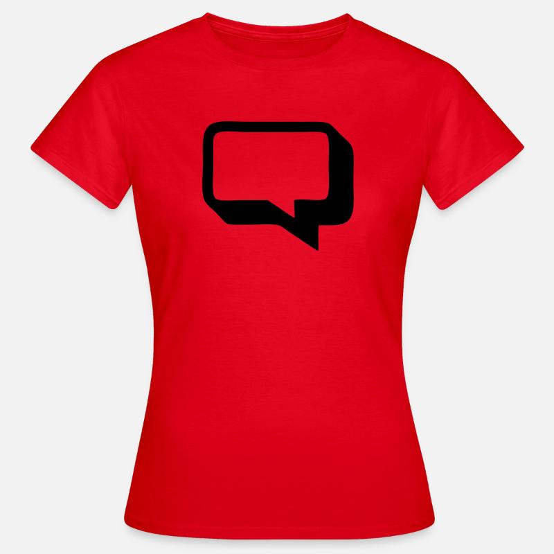 3D speech bubble 1färbig - Women's T-Shirt - red