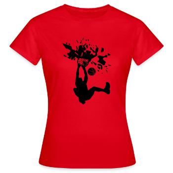 basketball slam dunk smash panier de basketball - T-shirt Femme - rouge - Devant - AI Model Female 172 dark (172cm)