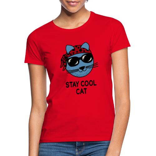 Coole Katze mit roter Bandana - Frauen T-Shirt