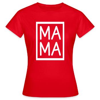 MAMMA - Frauen T-Shirt - Rot - Vorne - AI Model Female 172 dark (172cm)
