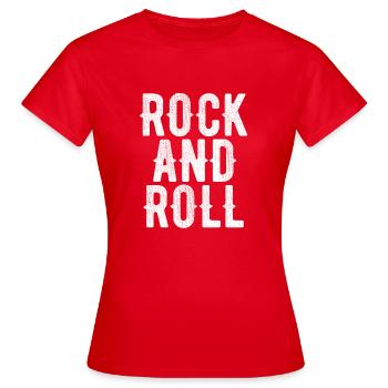 Rock'n'Roll kühnes Design - Frauen T-Shirt - Rot - Vorne - AI Model Female 172 dark (172cm)