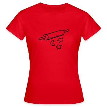Baking Cookies - rouleau à pâtisserie - T-shirt Femme - rouge - Devant - AI Model Female 172 dark (172cm)