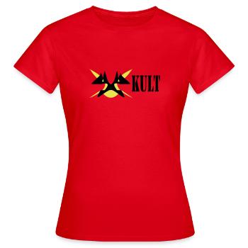 Kult / Symbol / Tribal - Frauen T-Shirt - Rot - Vorne - AI Model Female 172 dark (172cm)