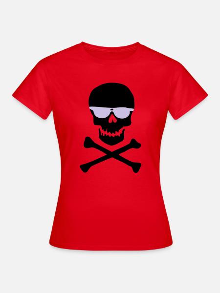 Violette Minimal Sonnenbrillen-Silhouette - Frauen T-Shirt - Rot