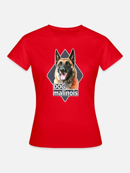 Malinois-Hundeillustration - Frauen T-Shirt - Rot