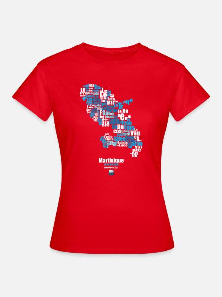 blue_martinique_fondnoir - Frauen T-Shirt - Rot