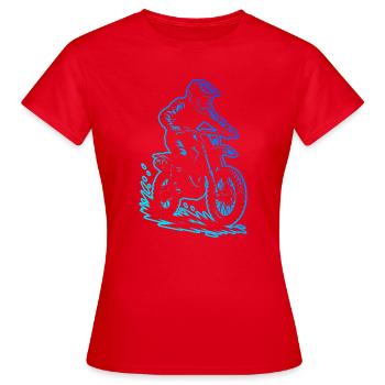 Direkte Motocross Aussage - Frauen T-Shirt - Rot - Vorne - AI Model Female 172 dark (172cm)