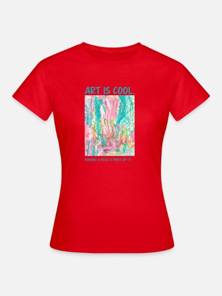 Farbenzauber Chaoskunst - Frauen T-Shirt - Rot