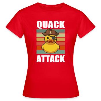Attaque du Canard Pirate : Coin - T-shirt Femme - rouge - Devant - AI Model Female 172 dark (172cm)