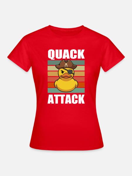 Piratenten-Quack-Angriff - Frauen T-Shirt - Rot