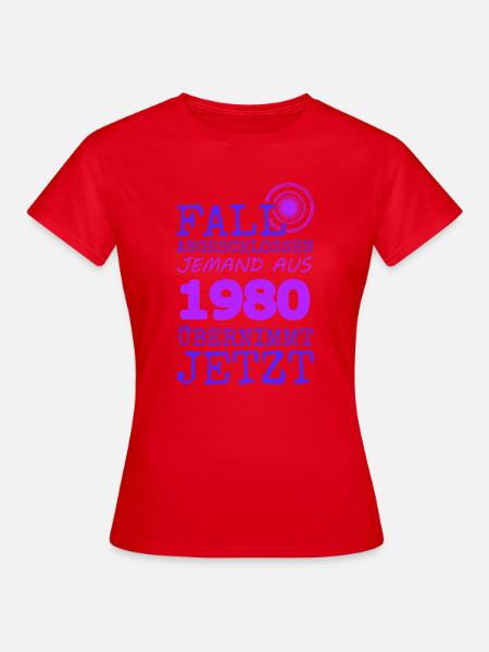 1980 - Frauen T-Shirt - Rot